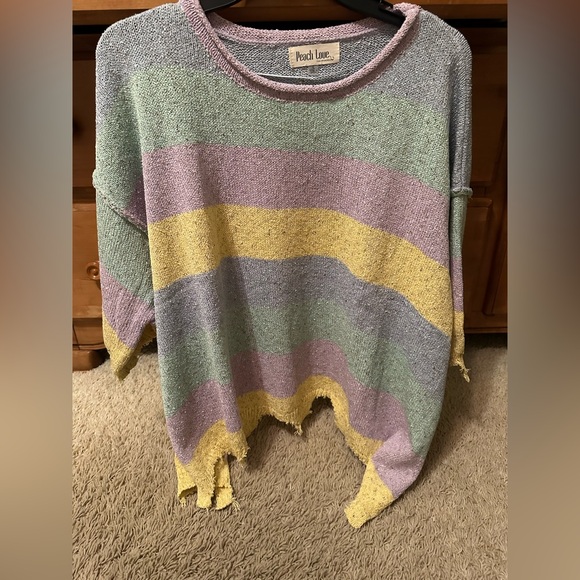 NWOT PEACH LOVE PASTEL SWEATER - Picture 2 of 5